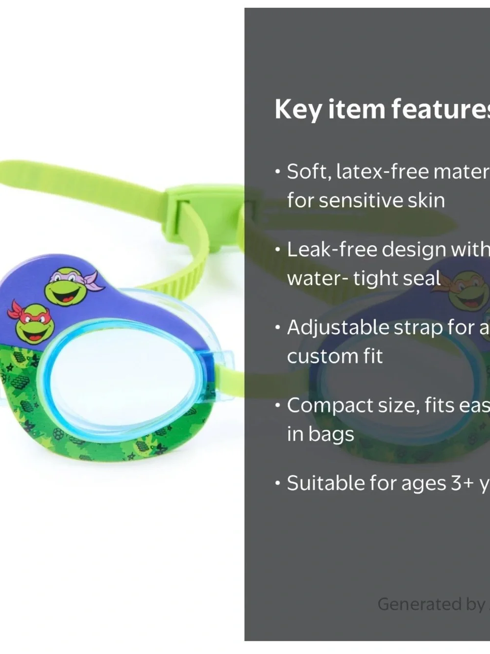 Kids Turtle-Themed Sunglasses in Purple & Green - Official Swim Accessory